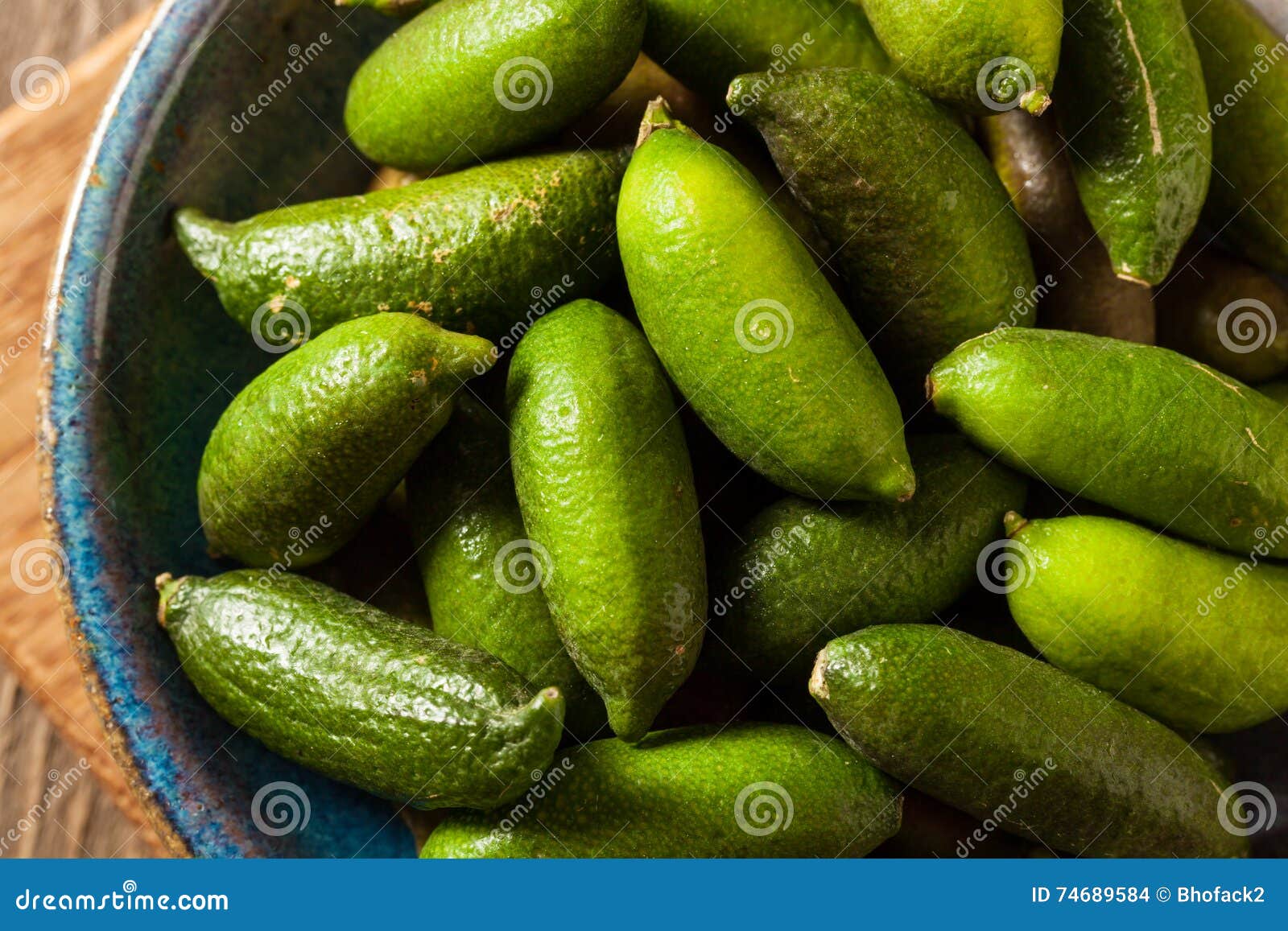 Raw Organic Green Finger Limes Stock Photo Image of california, bush