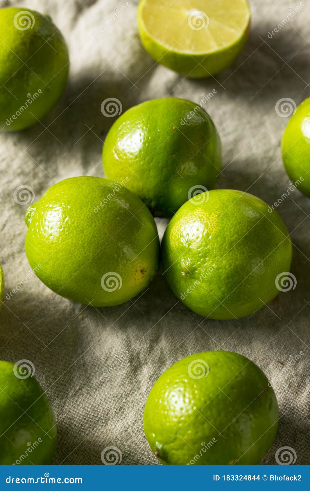 Raw Organic Green Limes stock photo. Image of juice 183324844