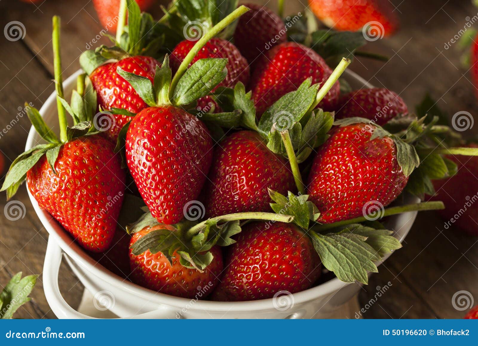 Raw Organic Long Stem Strawberries Stock Photo Image of freshness