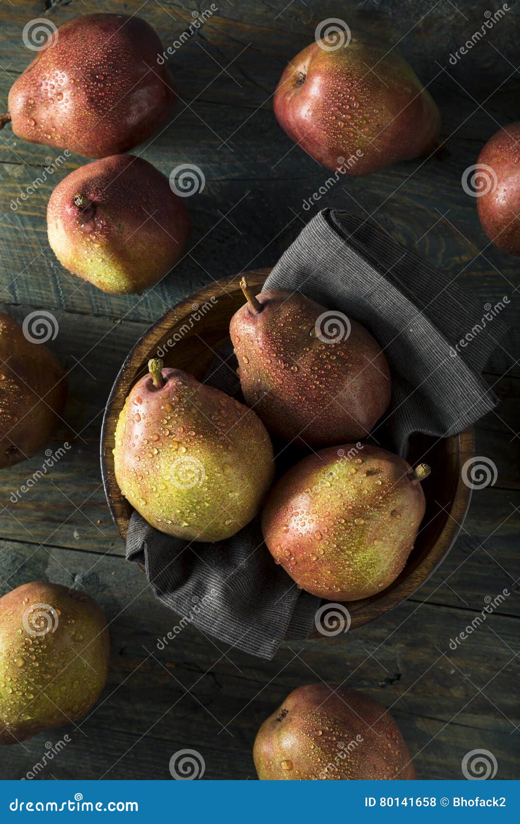Raw Organic Red Anjou Pears Stock Photo Image of healthy, ripe 80141658