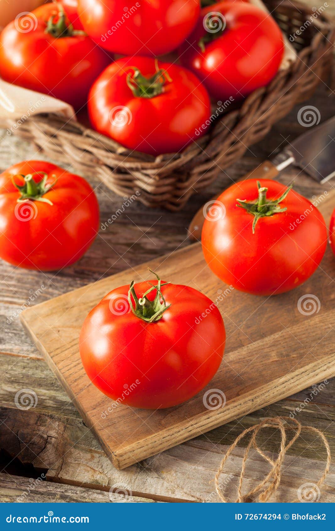 Raw Organic Red Beefsteak Tomatoes Stock Photo Image of closeup