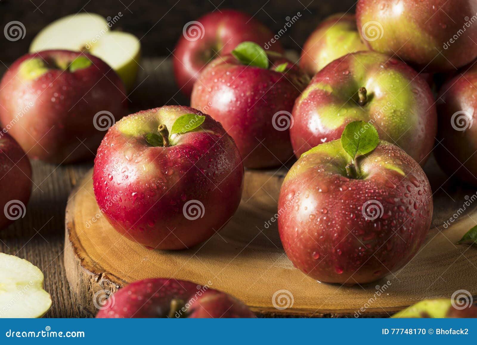 Raw Green Organic Granny Smith Apples Stock Photo by bhofack2