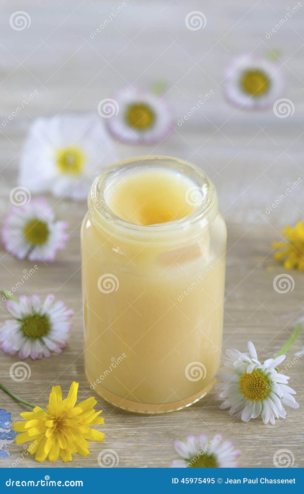 Raw Organic Royal Jelly in a Small Bottle Stock Image Image of