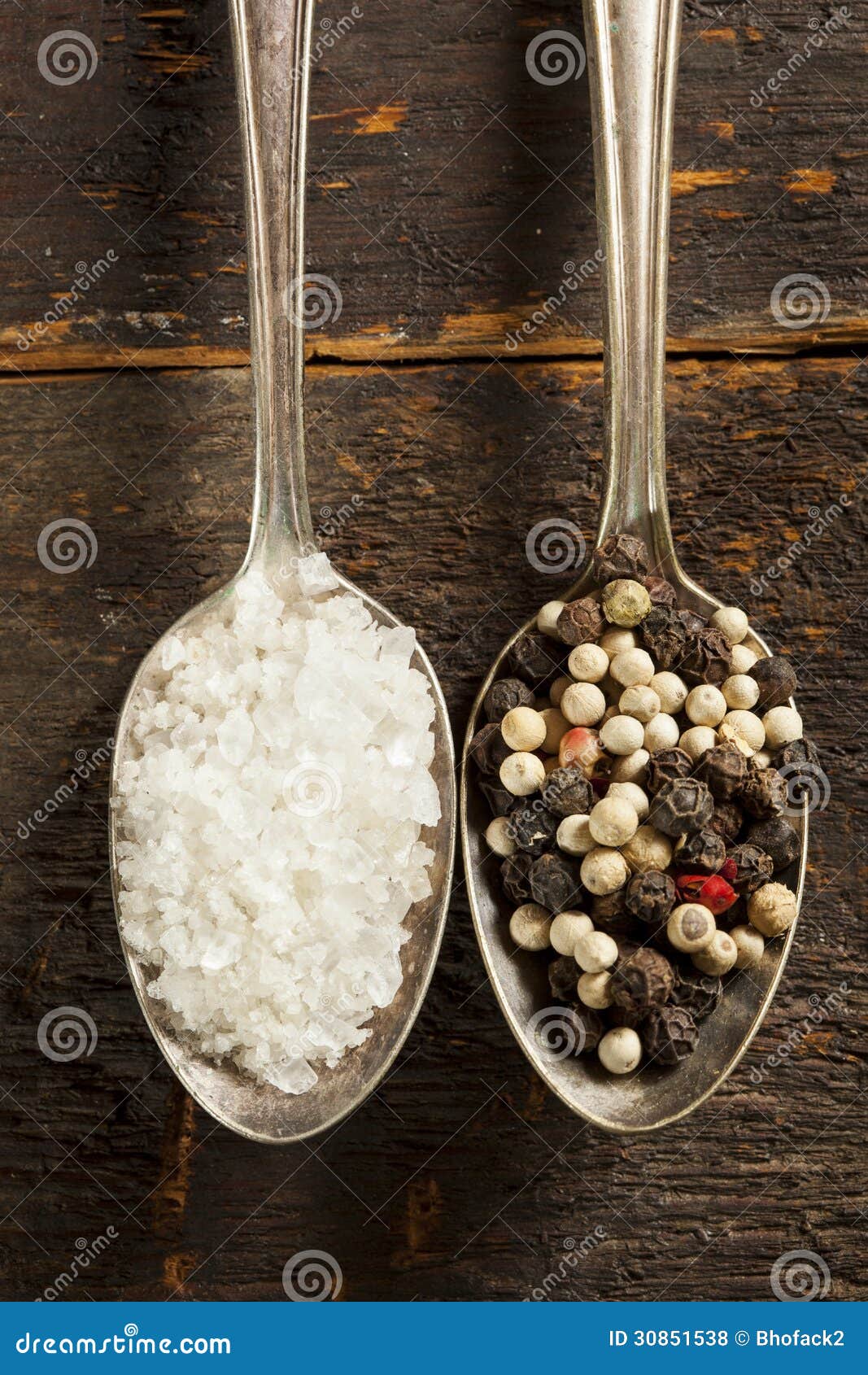 Raw Organic Sea Salt and Pepper Stock Photo Image of flavoring, heat