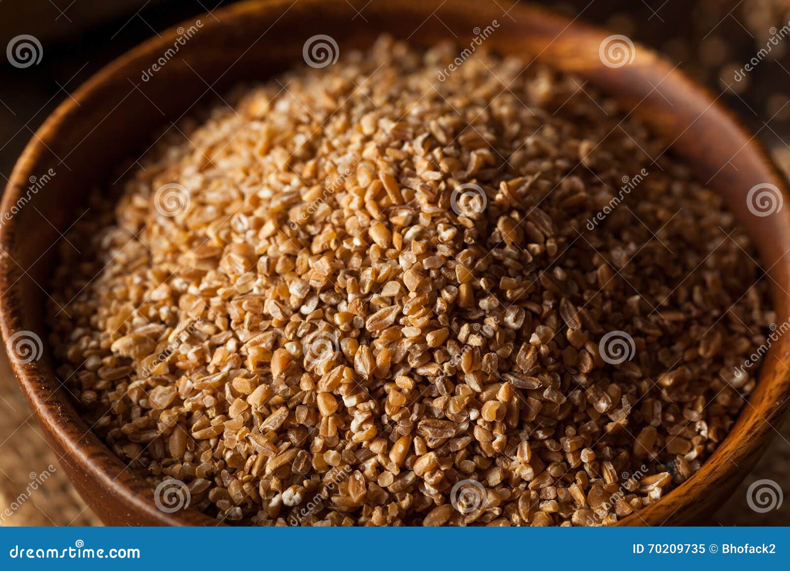 Raw Organic Whole Grain Cracked Wheat Stock Image Image of dieting