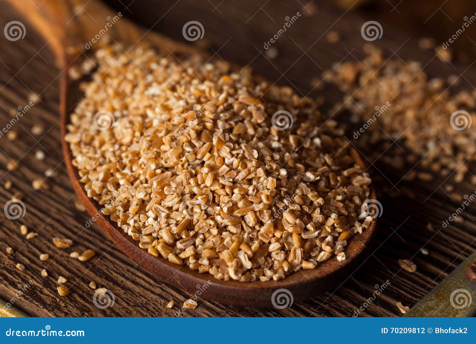 Raw Organic Whole Grain Cracked Wheat Stock Photo Image of nutrition