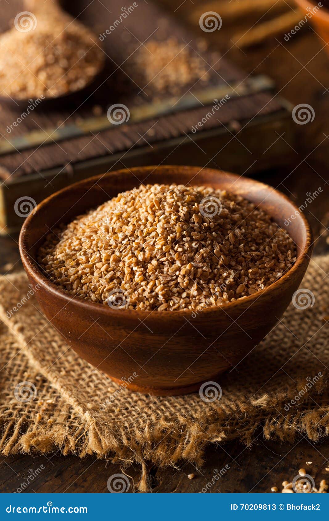 Raw Organic Whole Grain Cracked Wheat Stock Image Image of harvest
