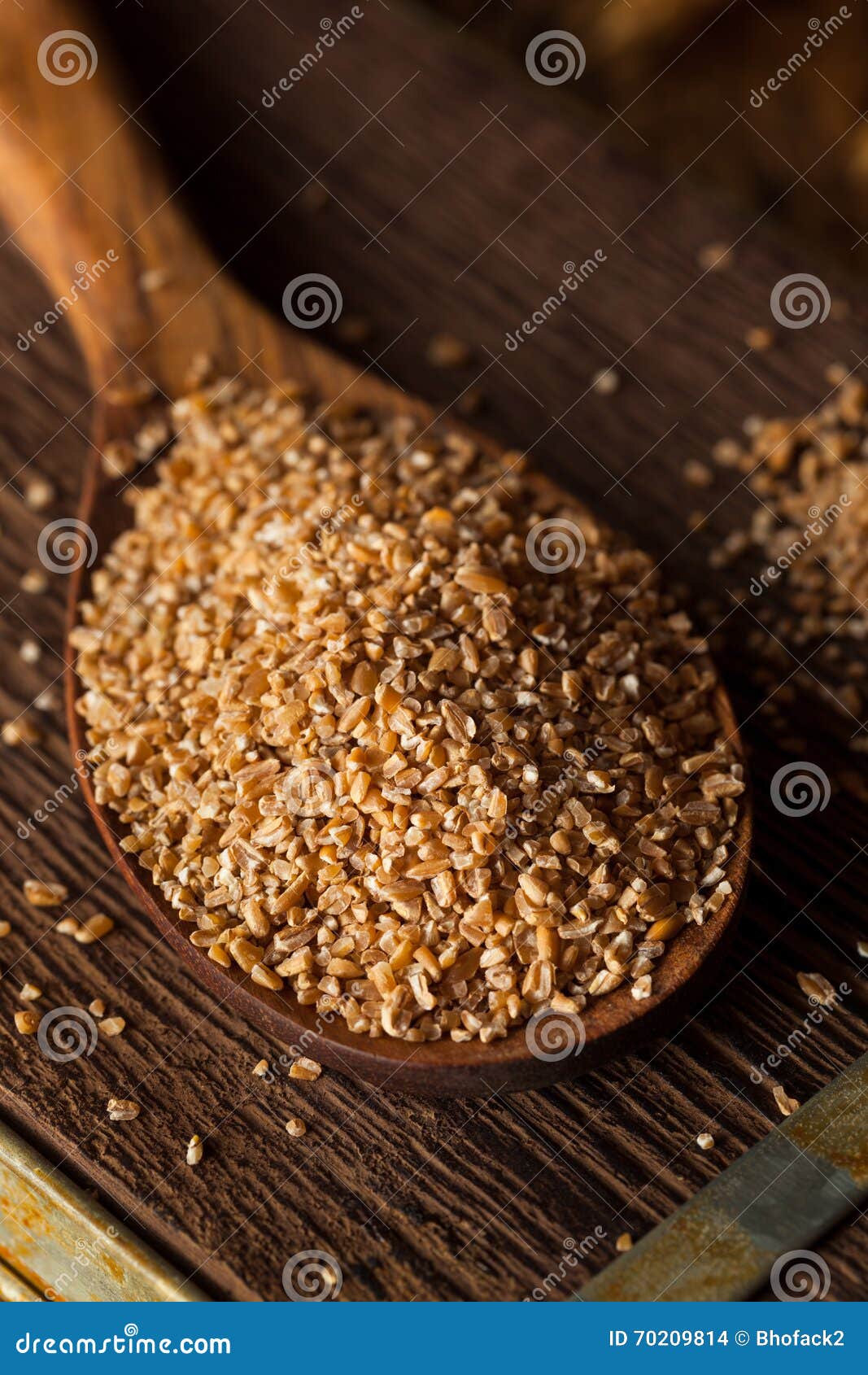 Raw Organic Whole Grain Cracked Wheat Stock Photo Image of nutrition
