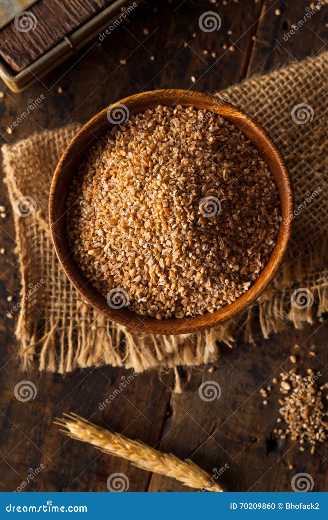 Raw Organic Whole Grain Cracked Wheat Stock Photo Image of bulghur