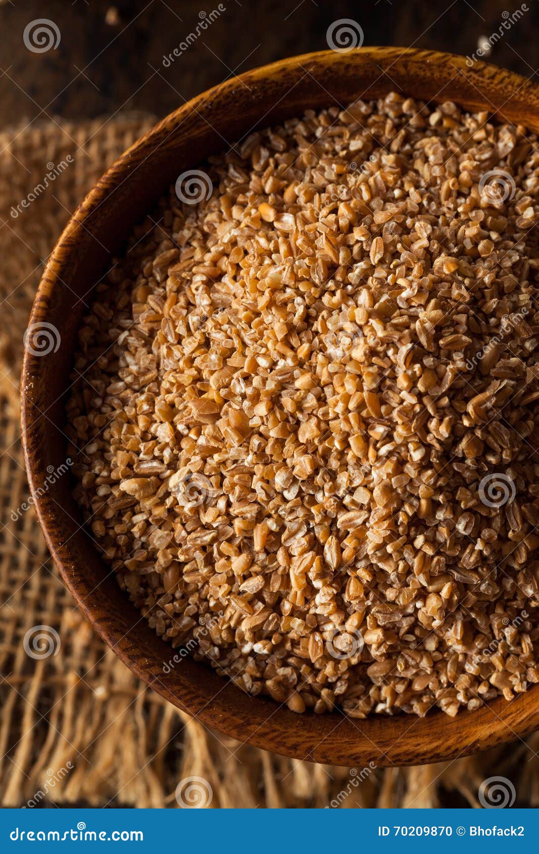 Raw Organic Whole Grain Cracked Wheat Stock Photo Image of gourmet