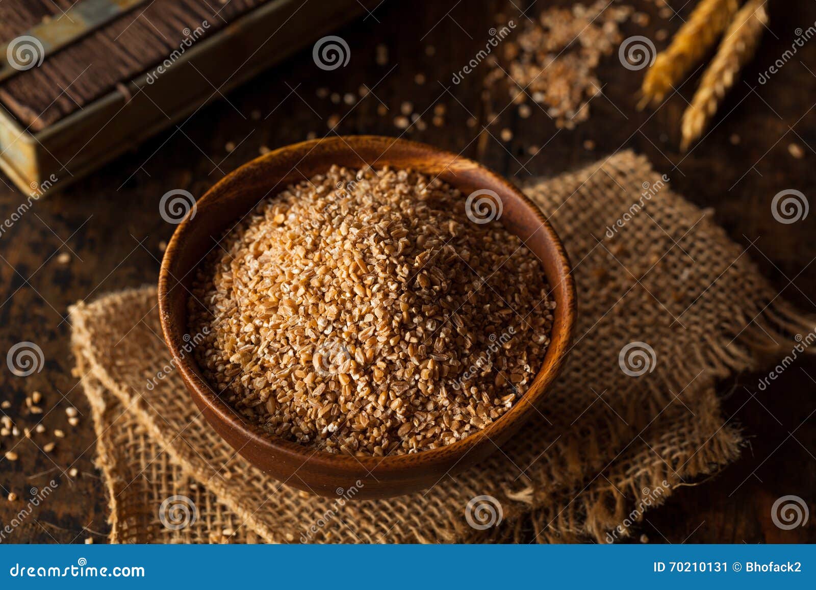 Raw Organic Whole Grain Cracked Wheat Stock Image Image of