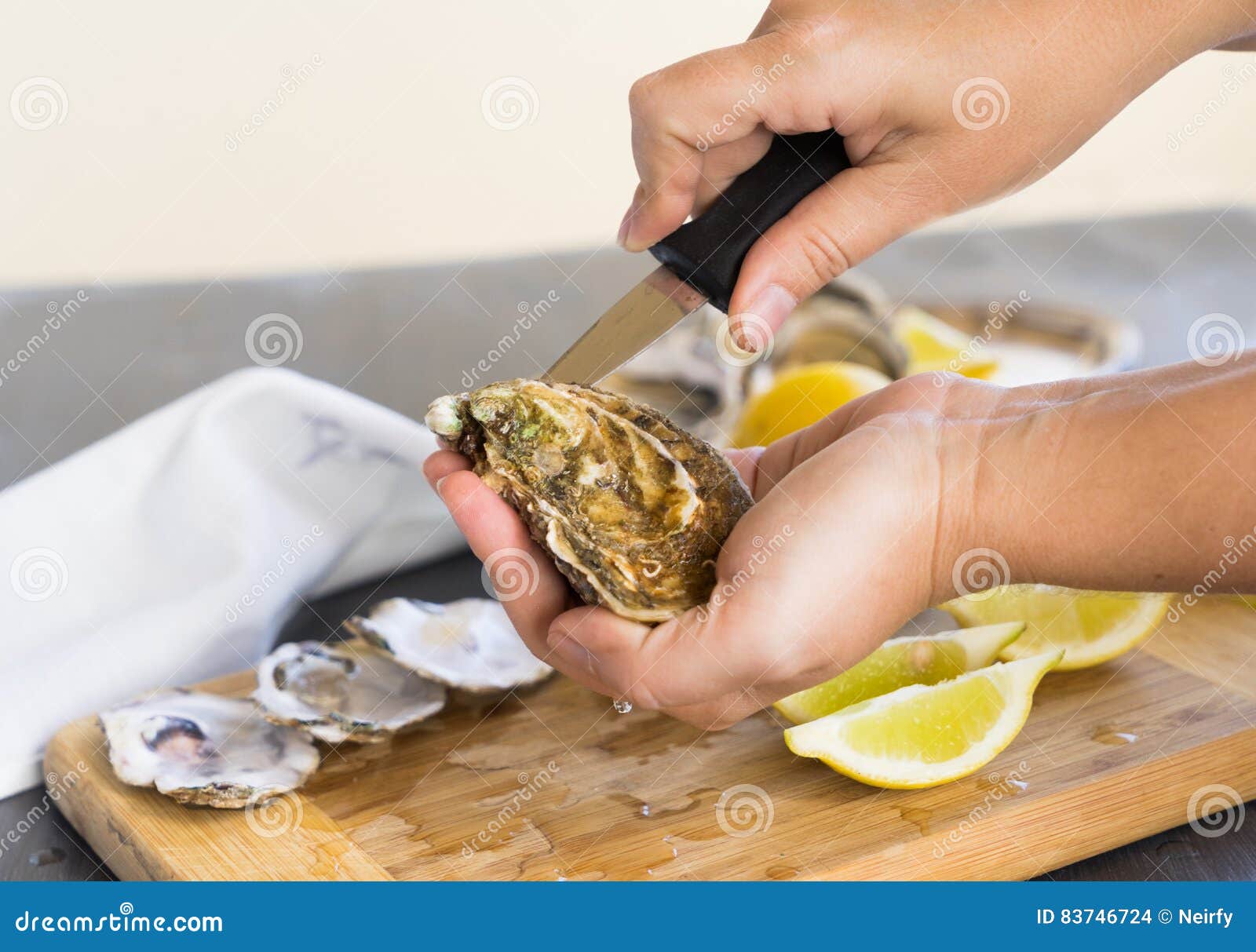 Raw oysters shells stock photo. Image of focus, platter 83746724