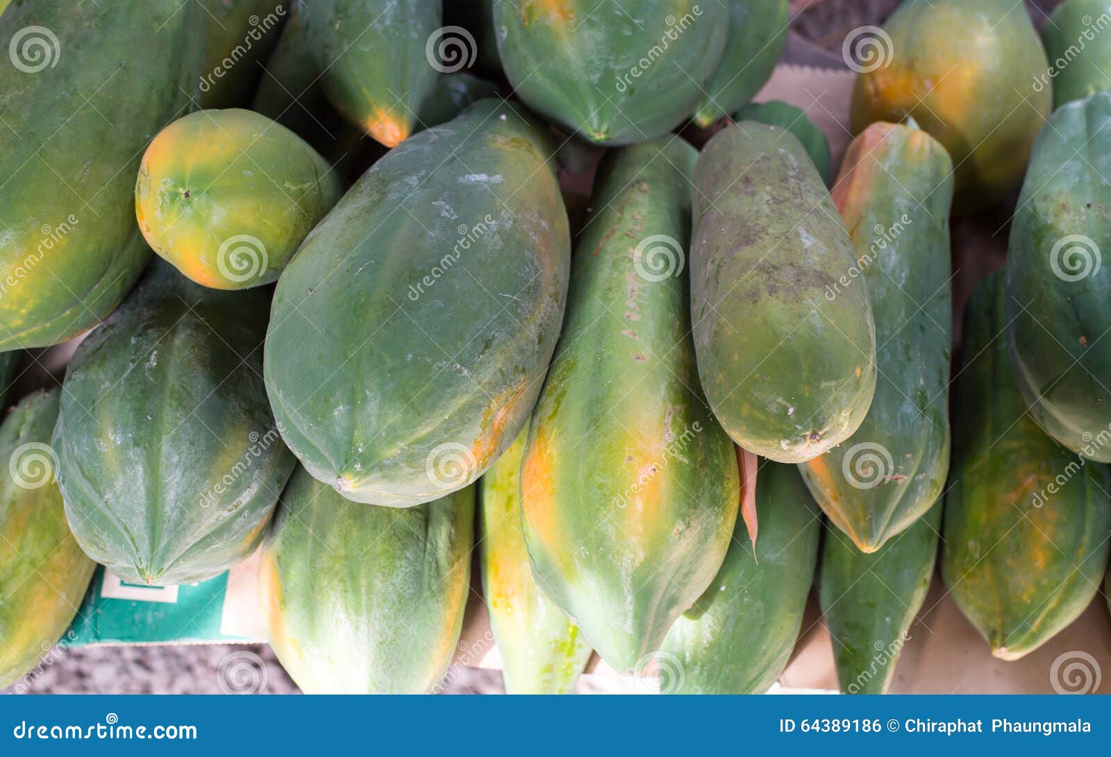 Raw papaya for sell stock photo. Image of delicious, market 64389186