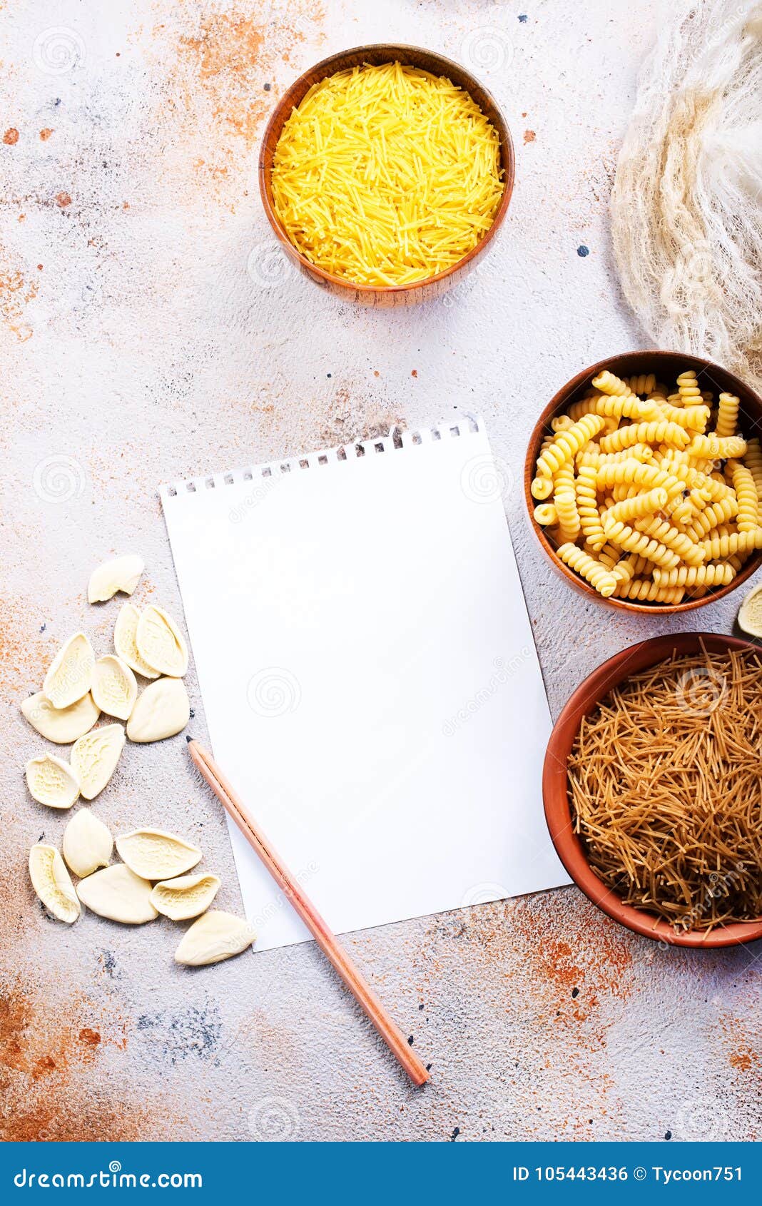 Raw pasta stock photo. Image of nutrition, noodle, closeup - 105443436