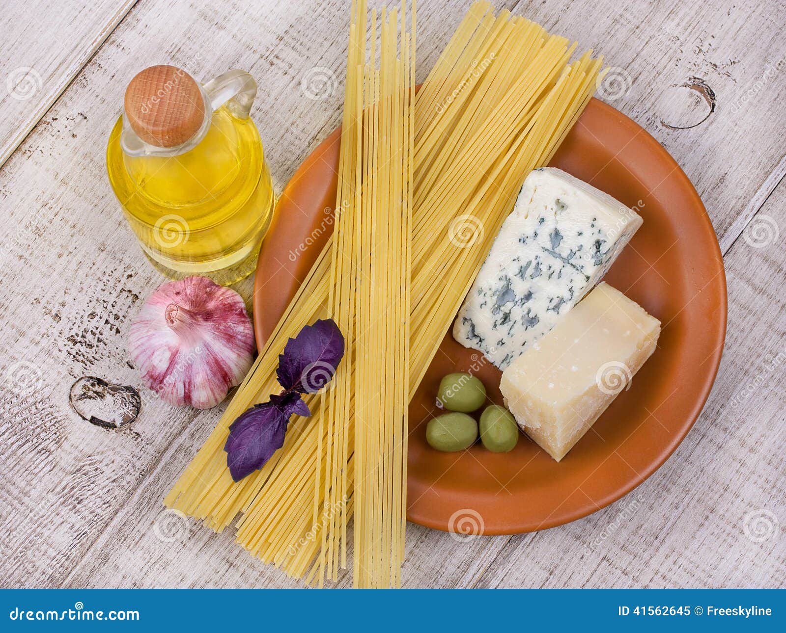 Raw Pasta Spaghetti and Cheese Stock Image Image of herb, cheese