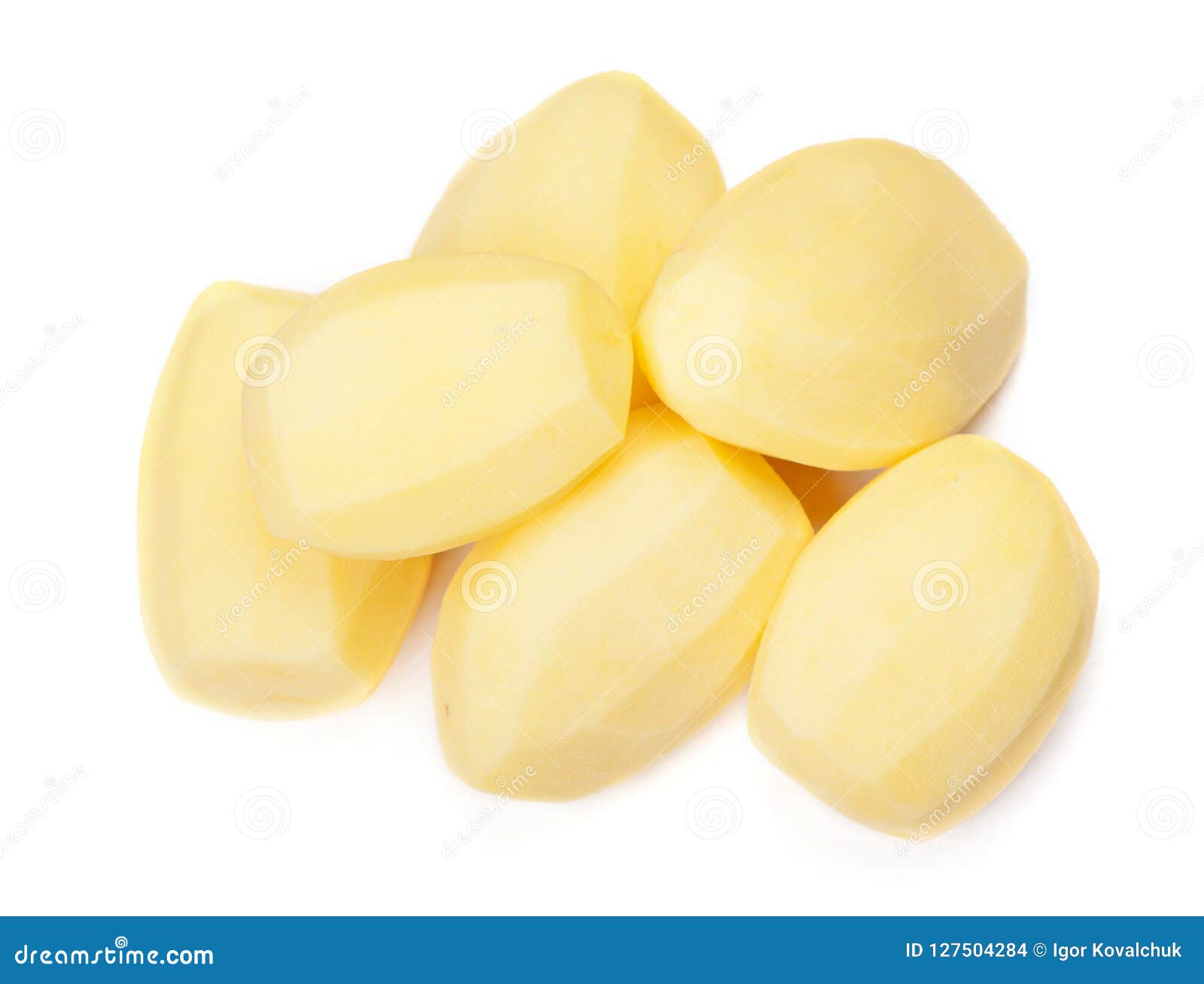 Raw peeled potatoes stock photo. Image of product, dinner 127504284