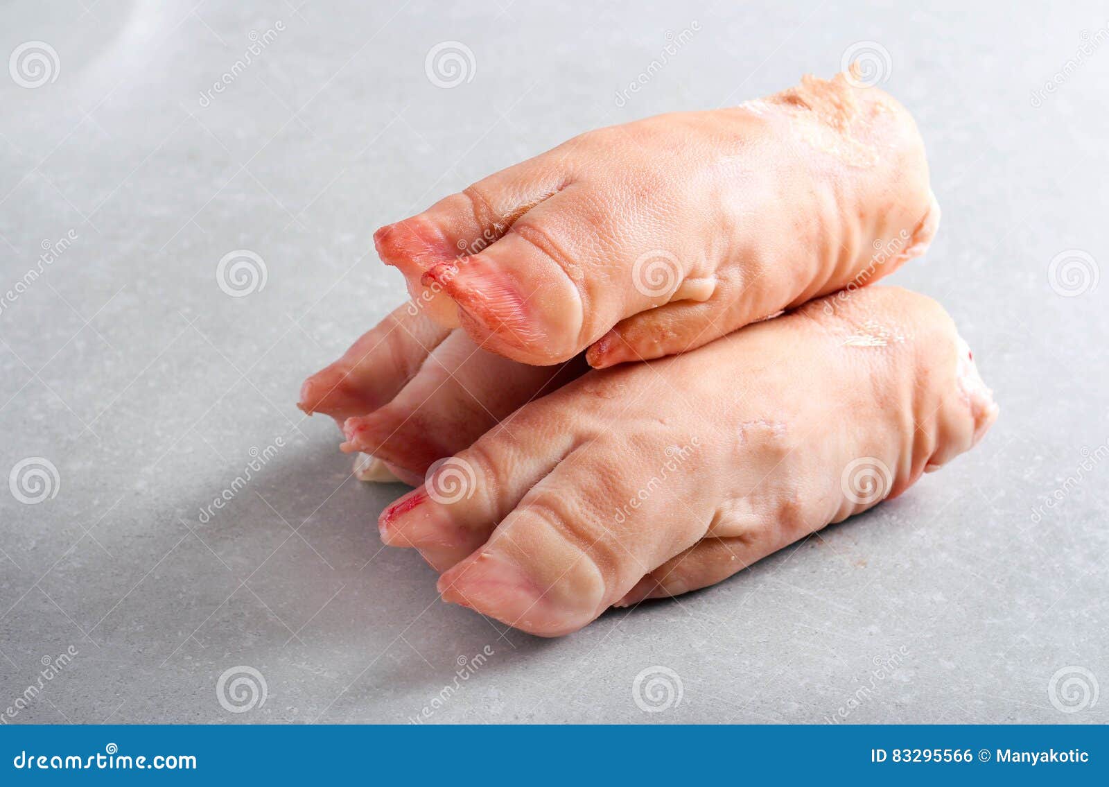 Raw pig feet stock photo. Image of meat, grey, menu, appetizer 83295566