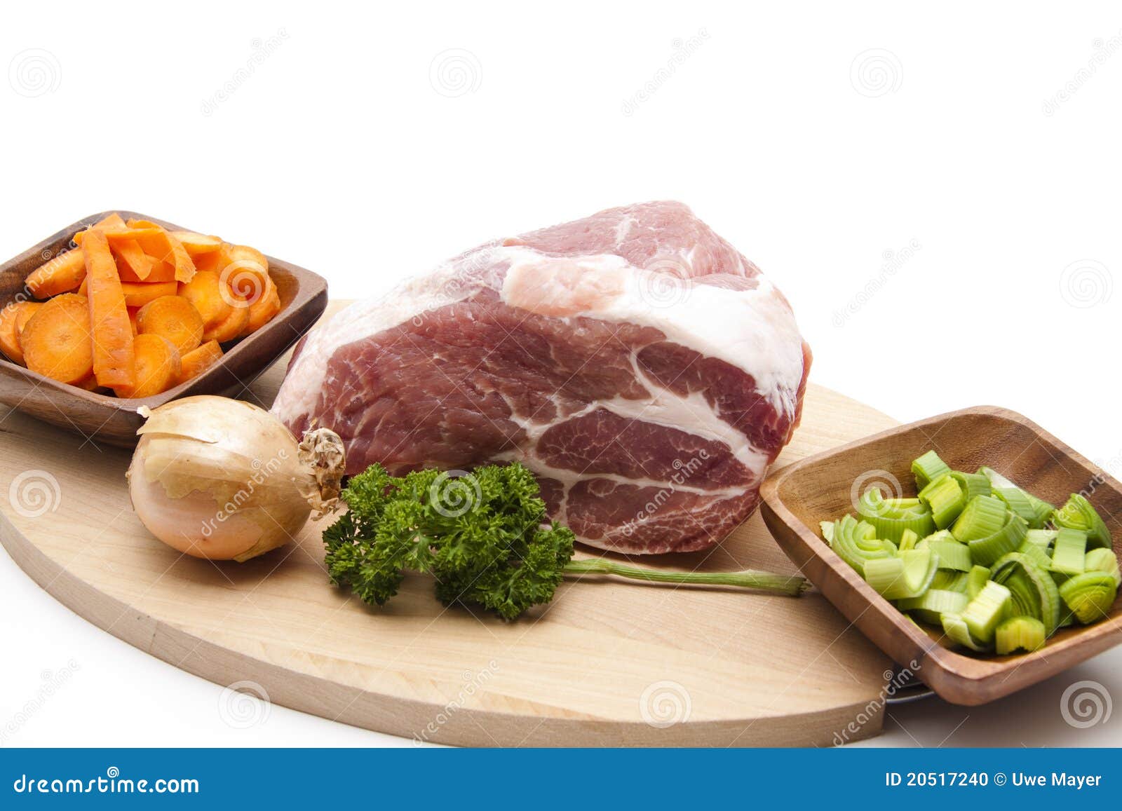 Raw Pig Roast with Vegetable Stock Photo Image of exempted, carrots 20517240