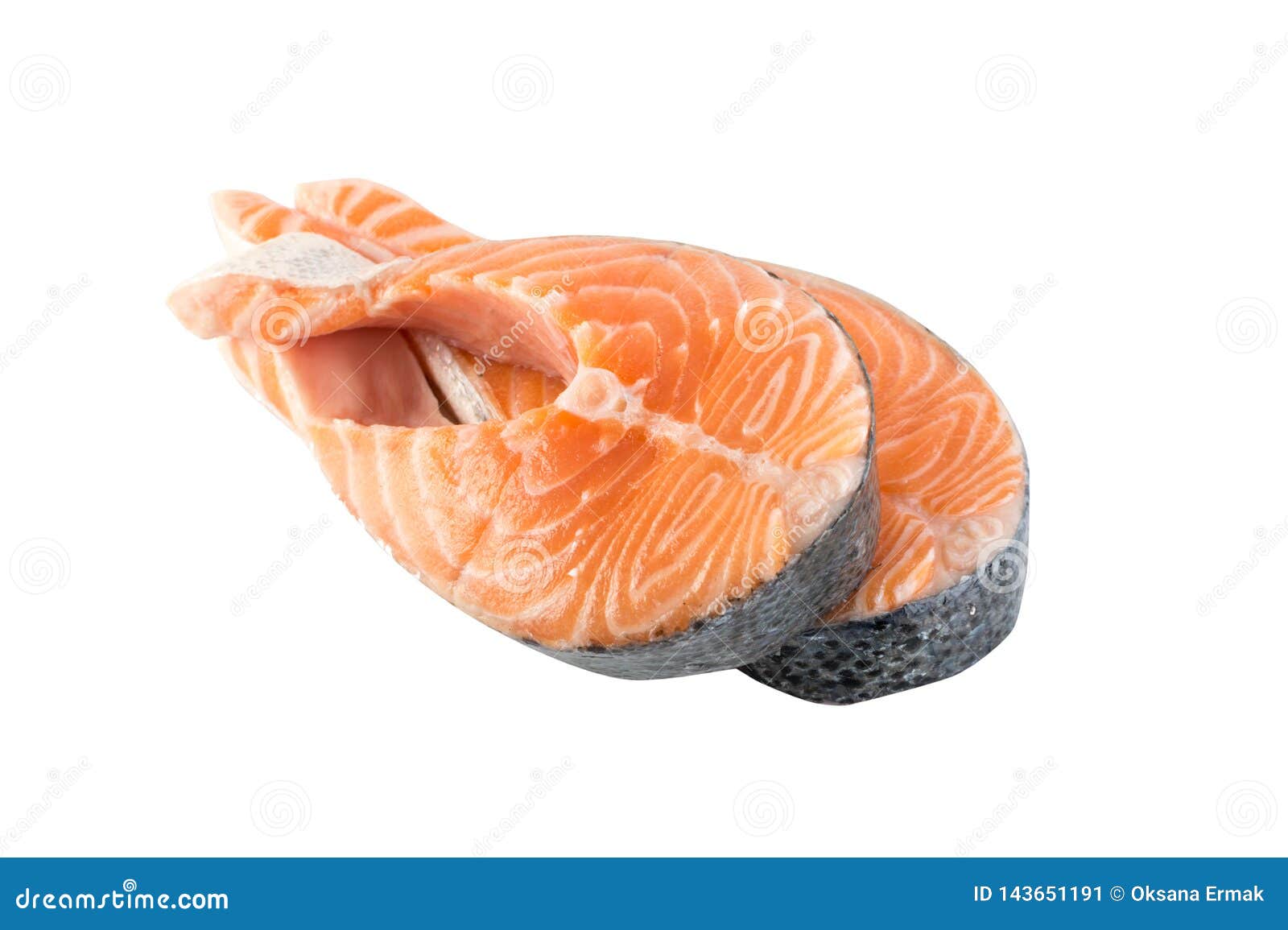 Raw Pink Salmon Steak, Red Fish, Chum or Trout Fillet Cut Out Stock Image -  Image of fresh, portion: 143651191