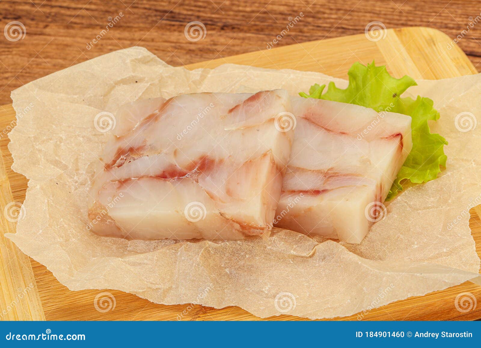 Raw Pollock Fish Fillet for Cooking Stock Photo Image of closeup