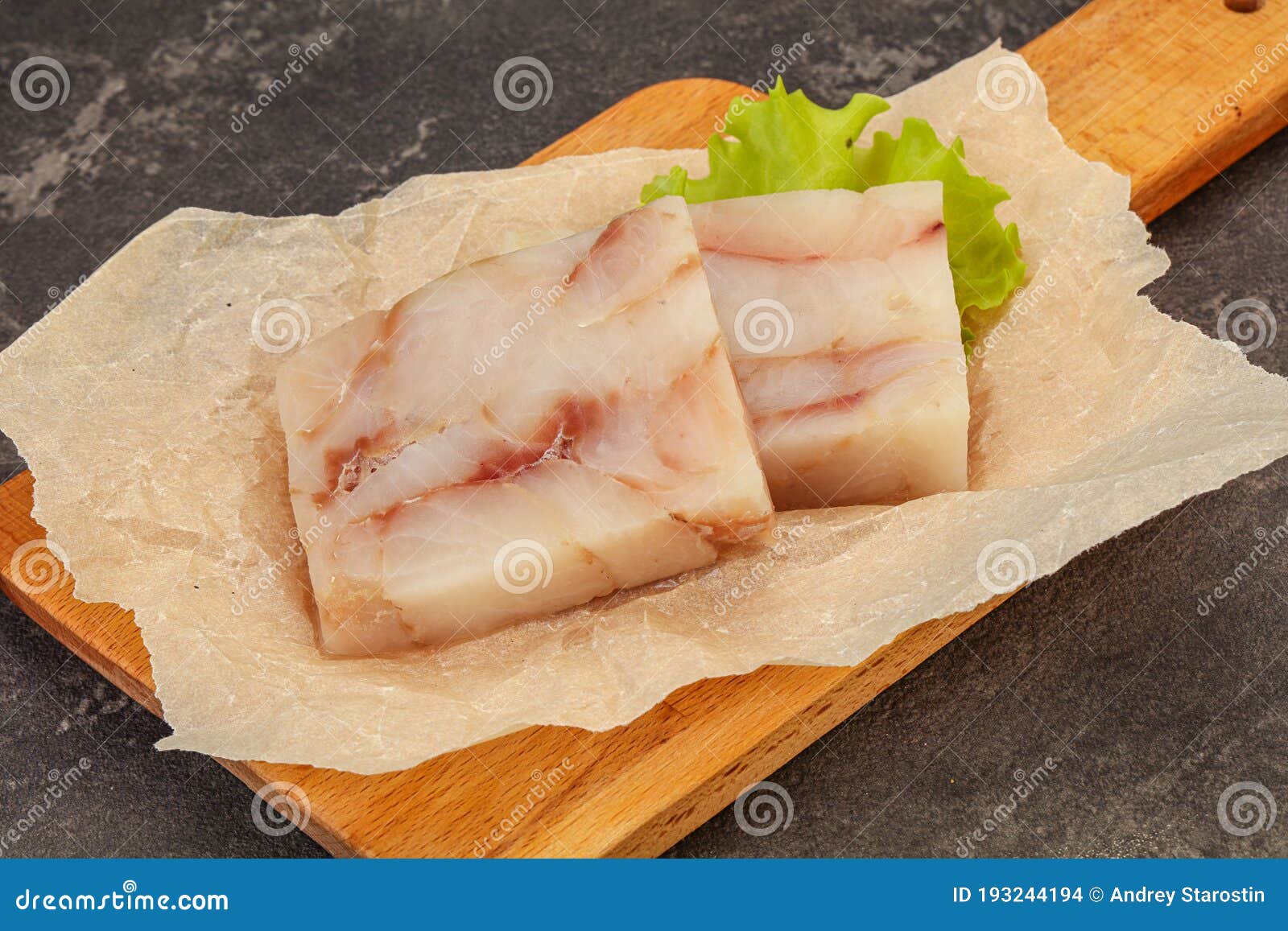 Raw Pollock Fish Fillet for Cooking Stock Photo Image of freshness, coalfish 193244194