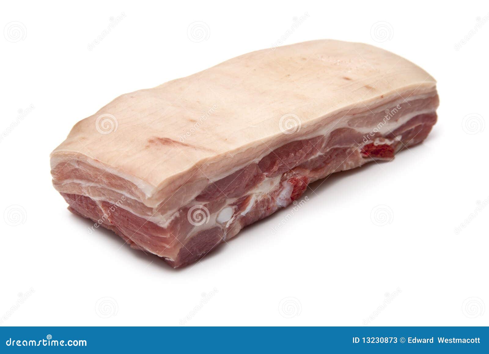 raw pork belly meat