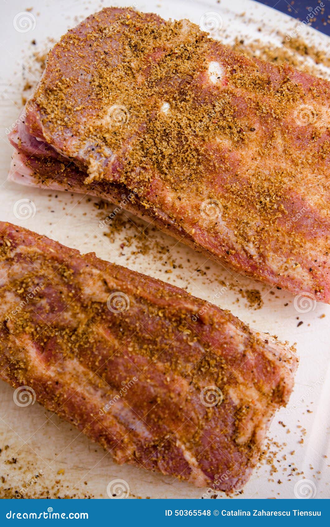 Raw Pork Belly with Spices Mixture Stock Photo Image of fatty, pieces