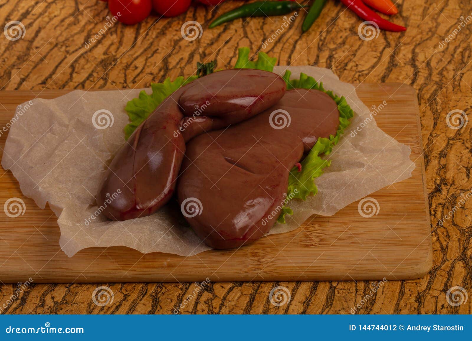 Raw pork kidneys stock photo. Image of kidney, cooking 144744012
