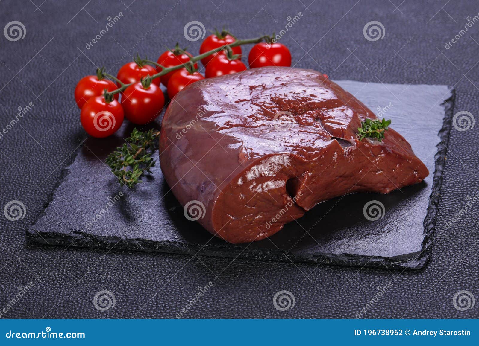 Raw pork liver stock photo. Image of pork, healthy, detail 196738962