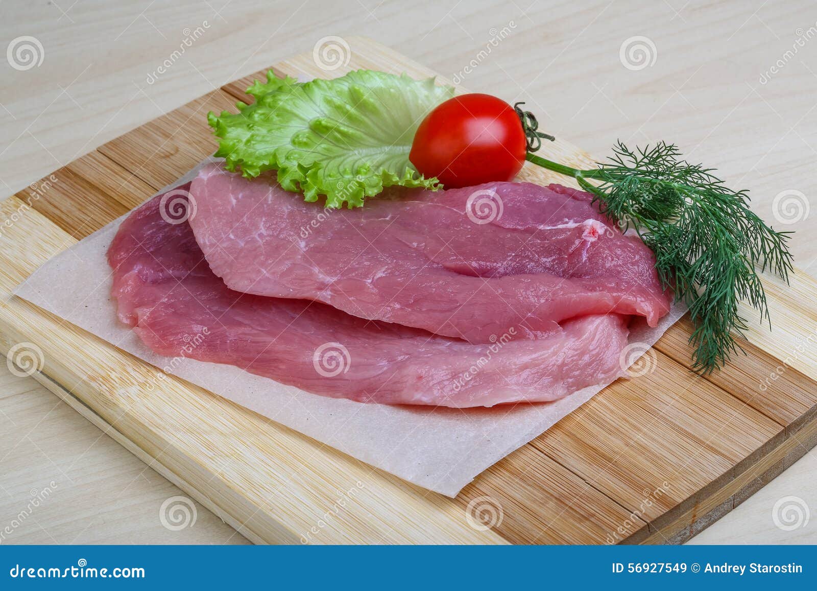 Raw pork schnitzel stock image. Image of meat, schnitzel 56927549