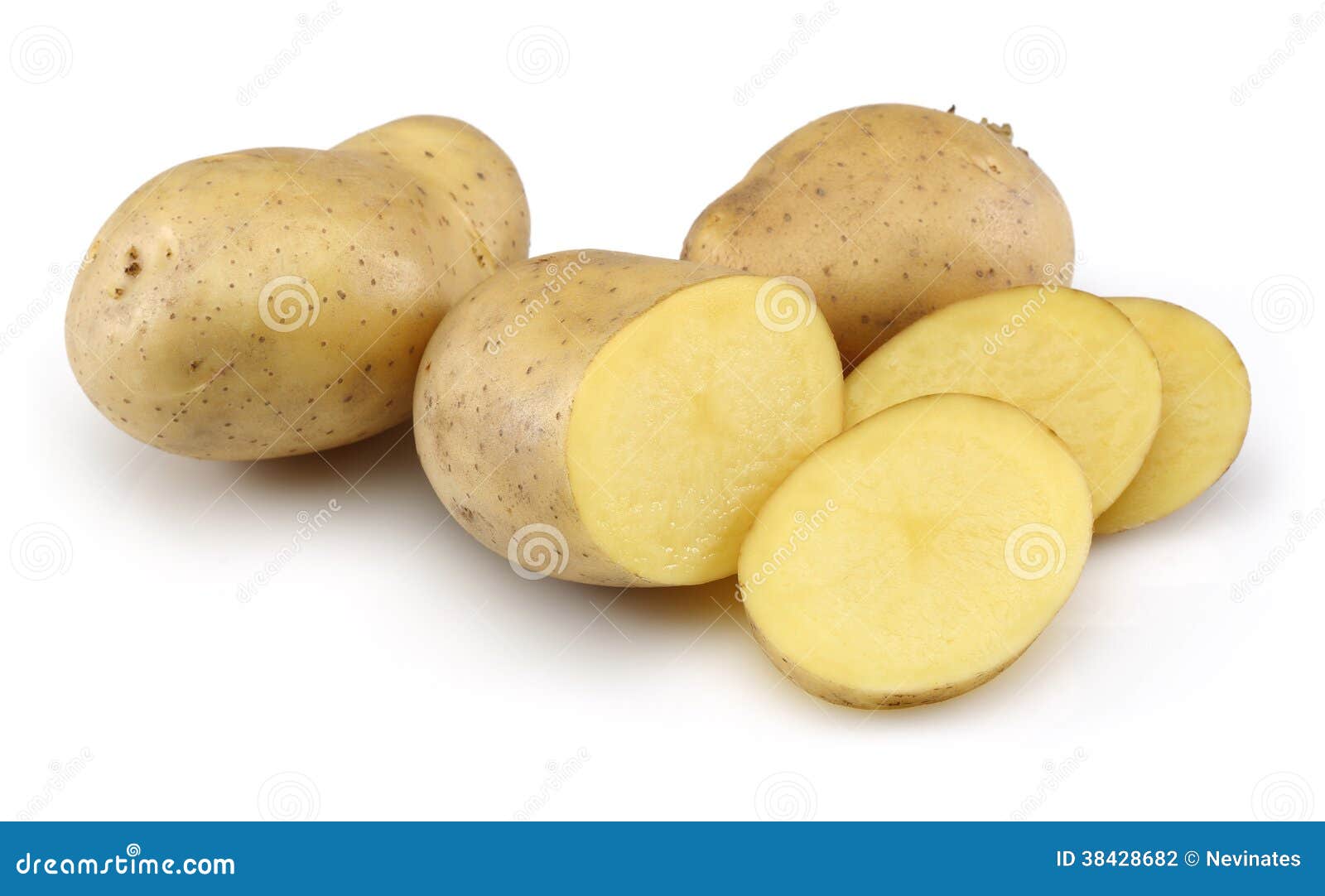 raw potato and sliced potato