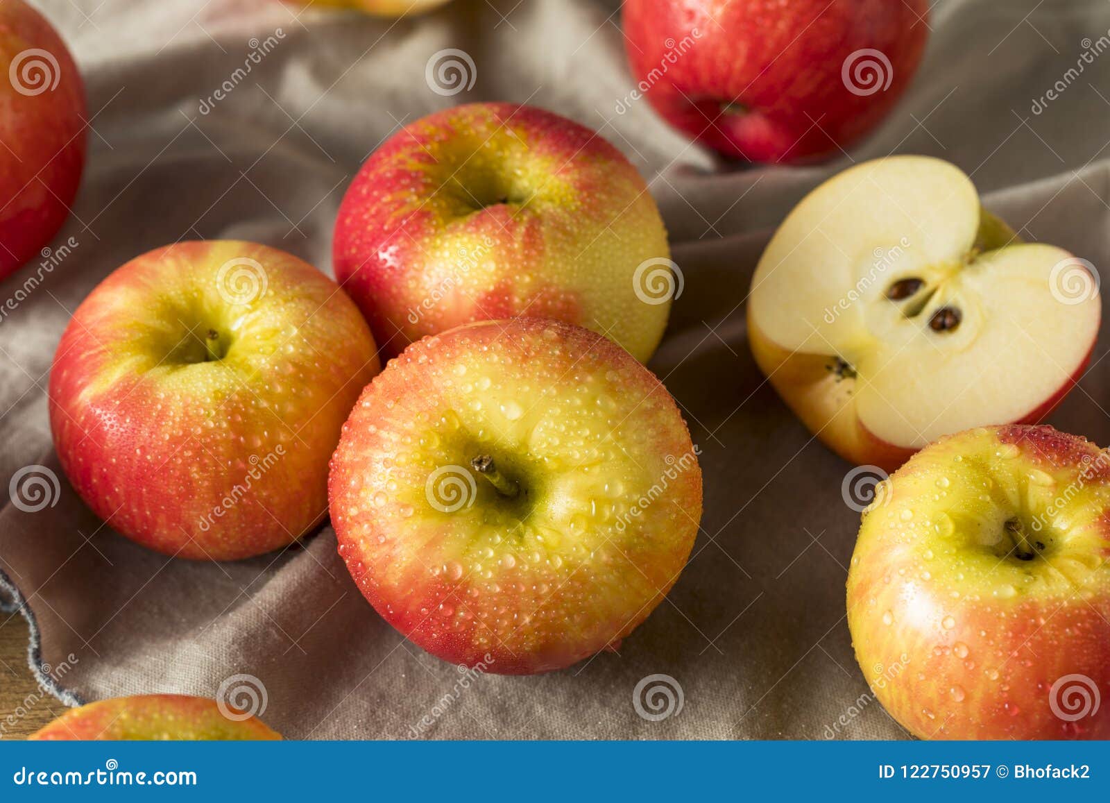 Raw Red Organic Cosmic Crisp Apples Stock Image - Image of sweet