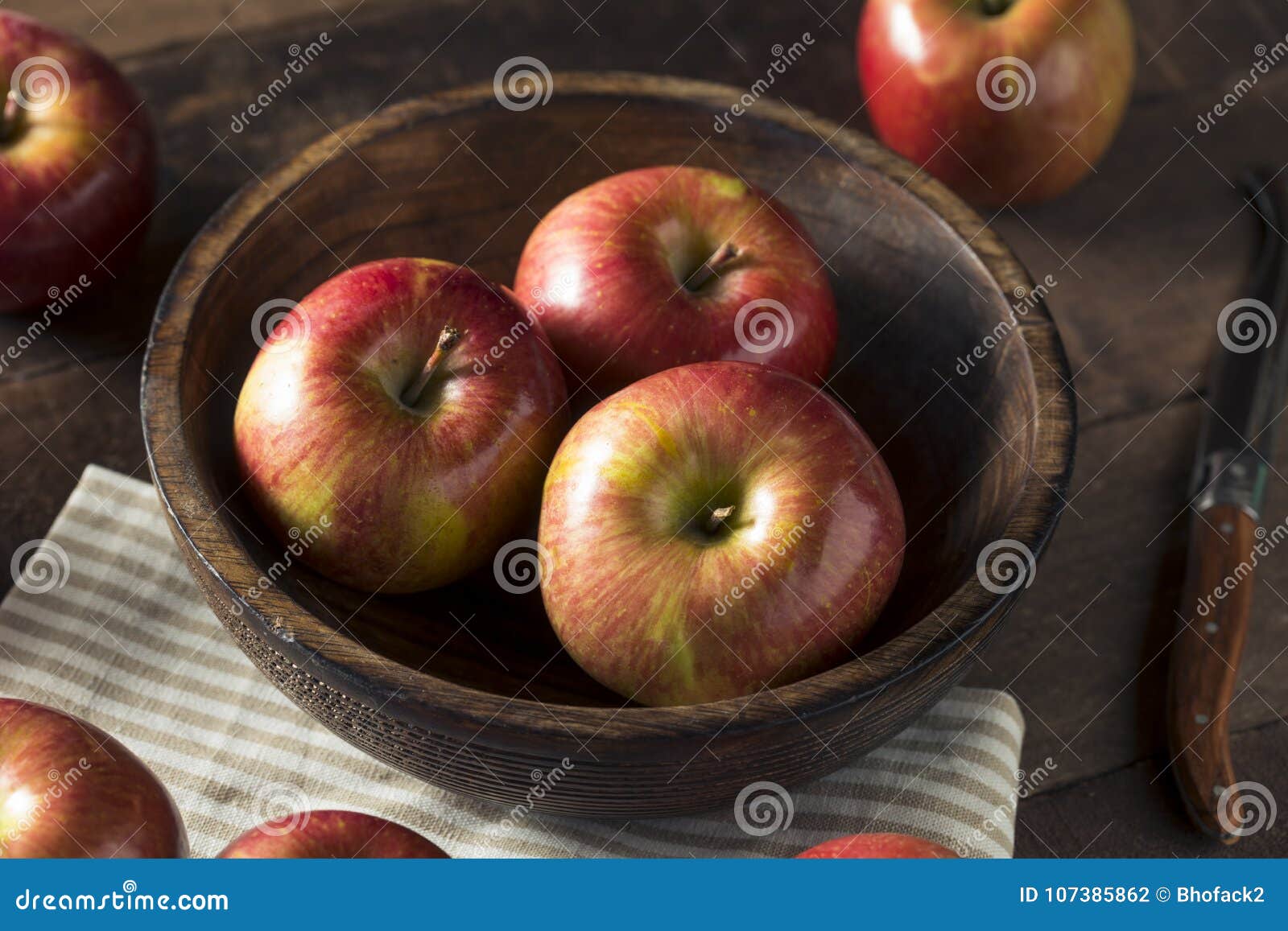 Raw Red Organic Envy Apples Stock Photo by bhofack2