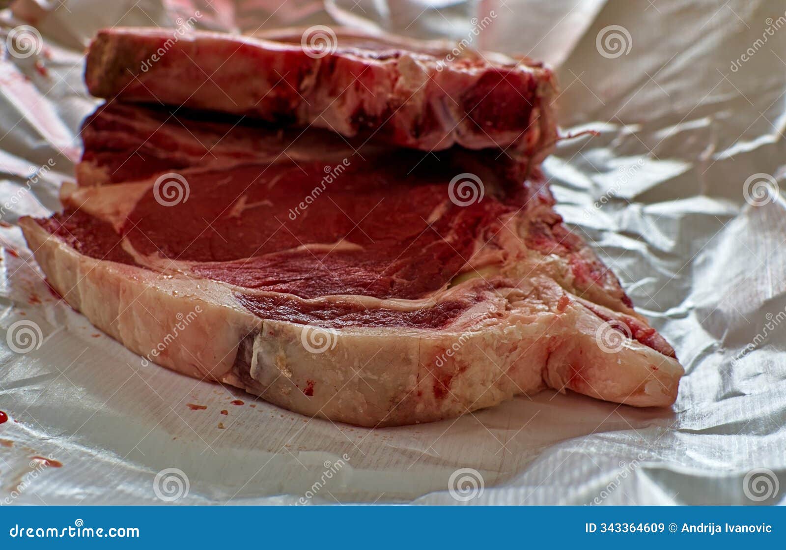 sirova rozbratna or raw rostbraten on a butcher paper, fresh,