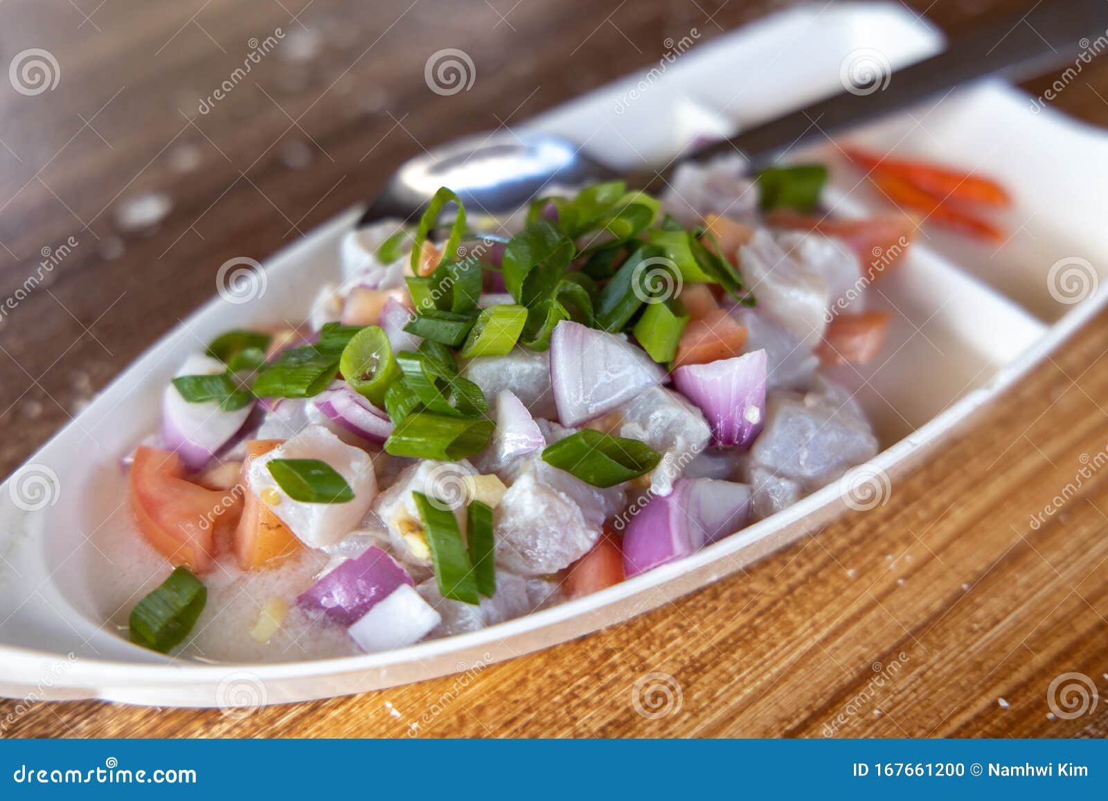 Raw Seafood Dish Native To the Philippines Food Kinilaw Stock Photo