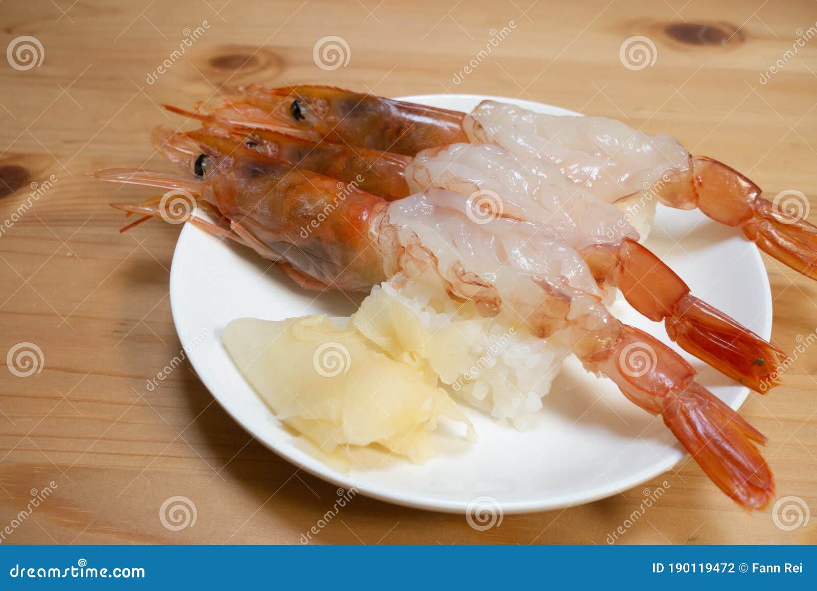 Raw shrimp stock photo. Image of food, sashimi, prepared 190119472