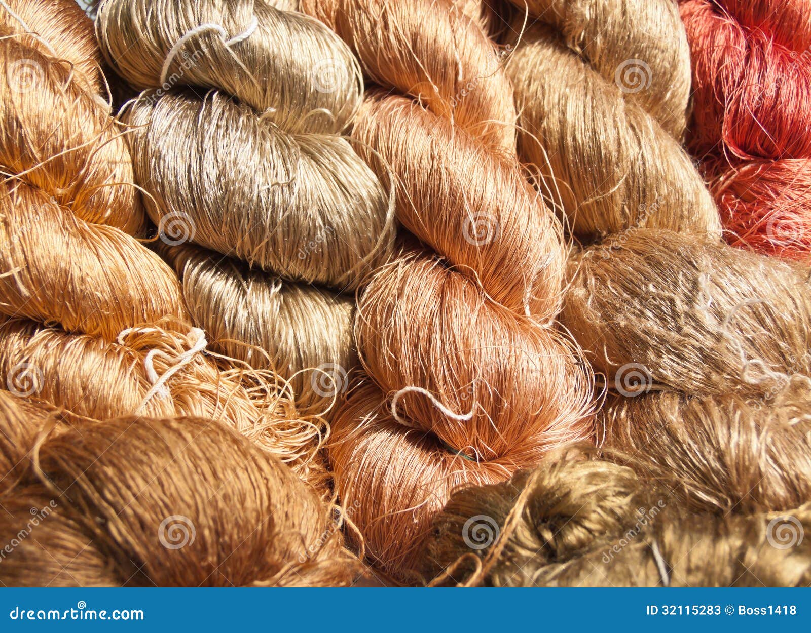 Raw silk thread. stock image. Image of fashion, details 32115283