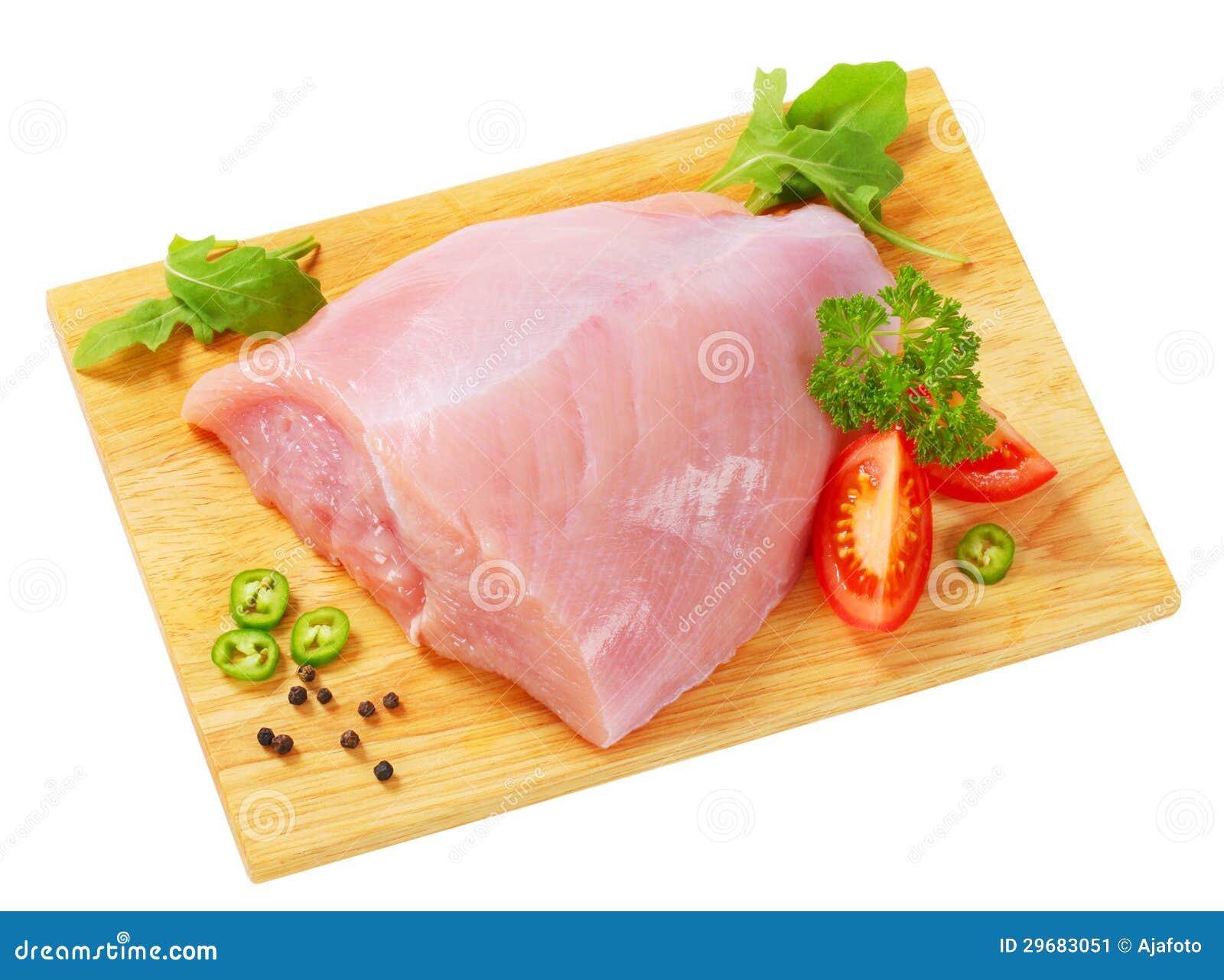 Raw skinless turkey breast stock image. Image of uncooked 29683051