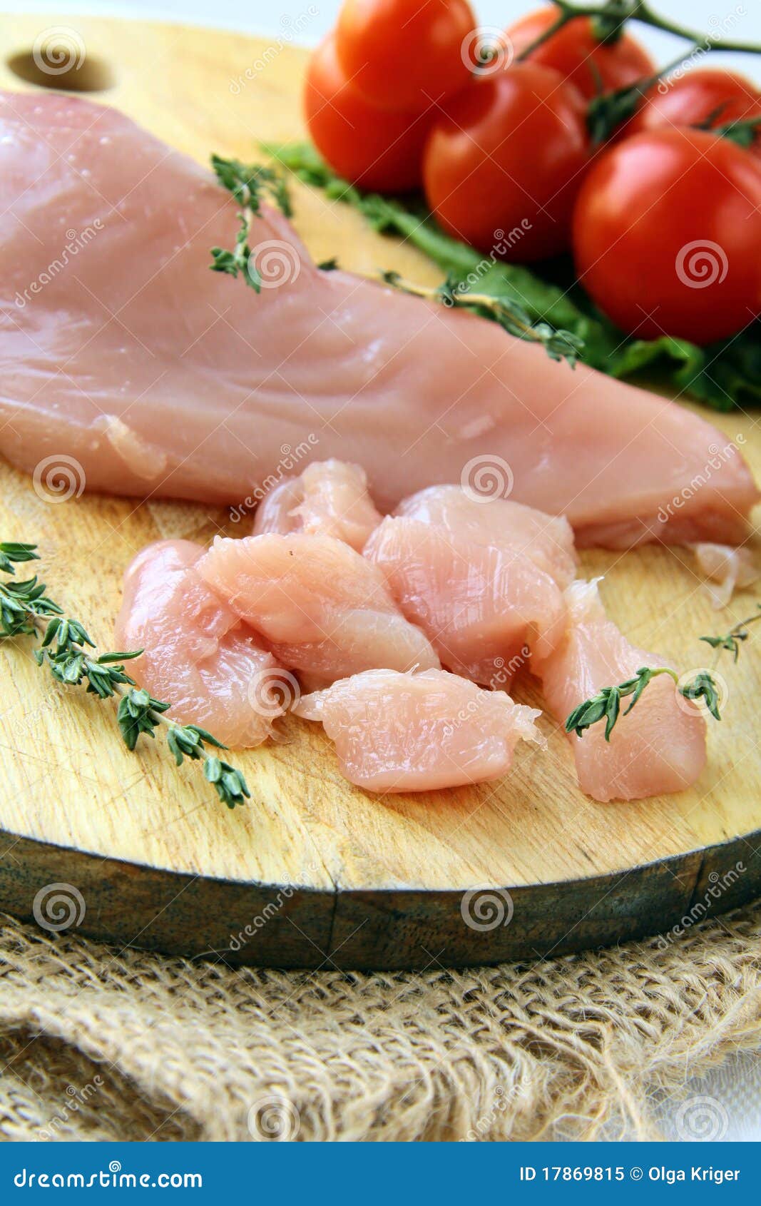 Raw sliced chicken stock image. Image of healthy, minced 17869815