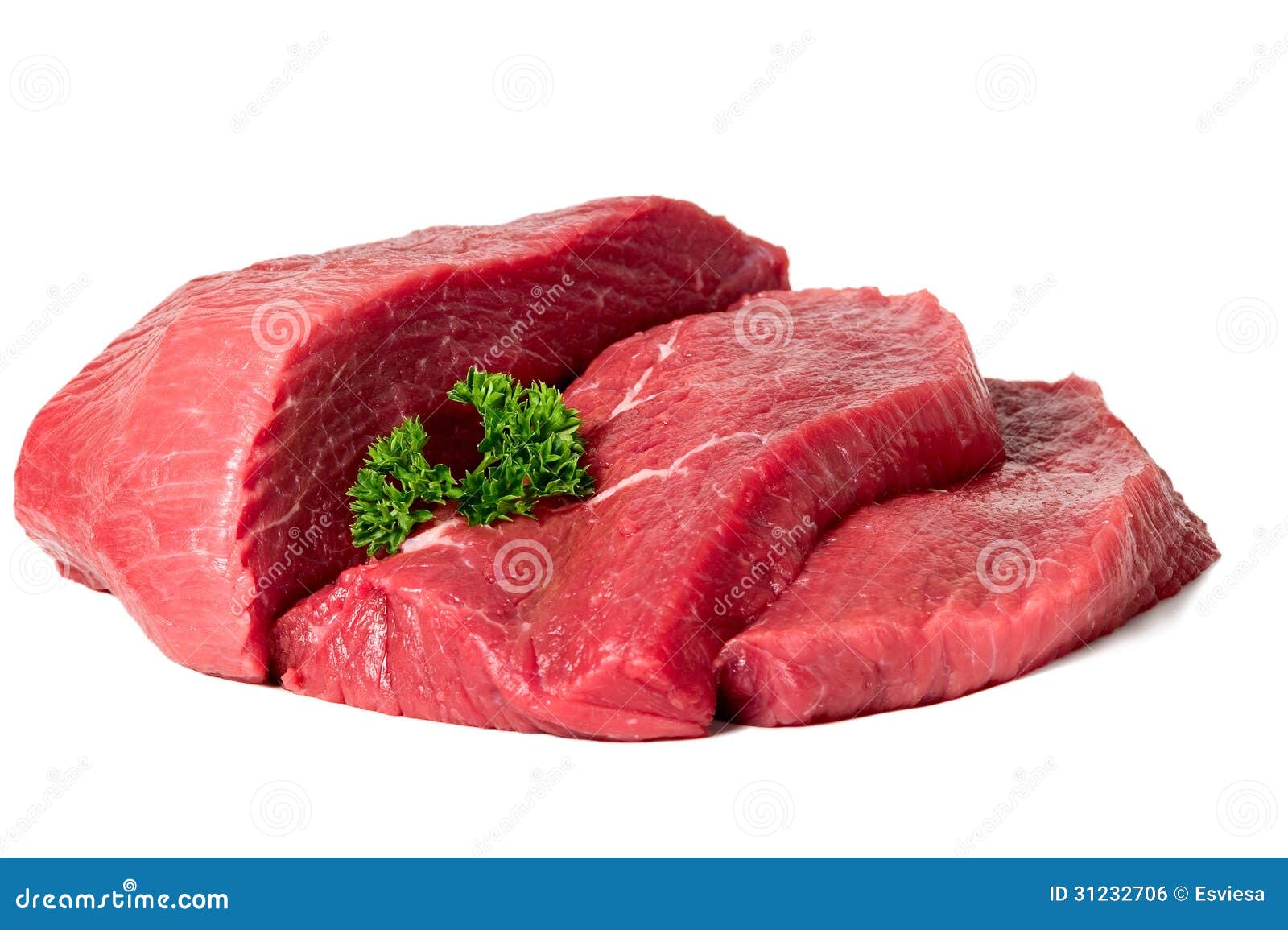 Raw sliced meat stock photo. Image of green, meat, background 31232706