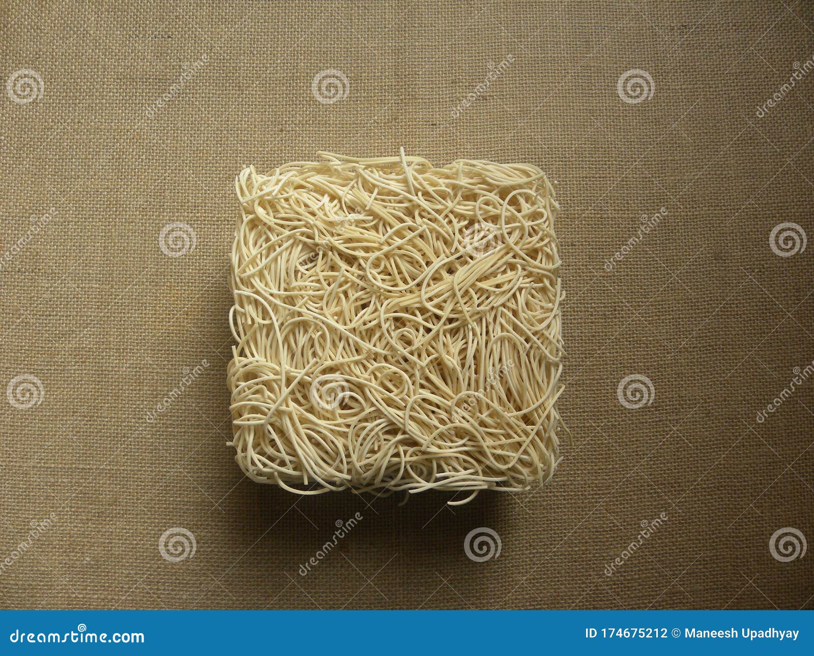 Raw square Noodles block stock photo. Image of asia 174675212