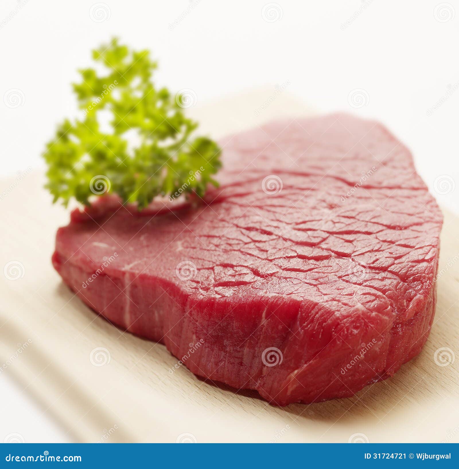 Raw Steak on a Wooden Plank Stock Image Image of steak, butcher 31724721