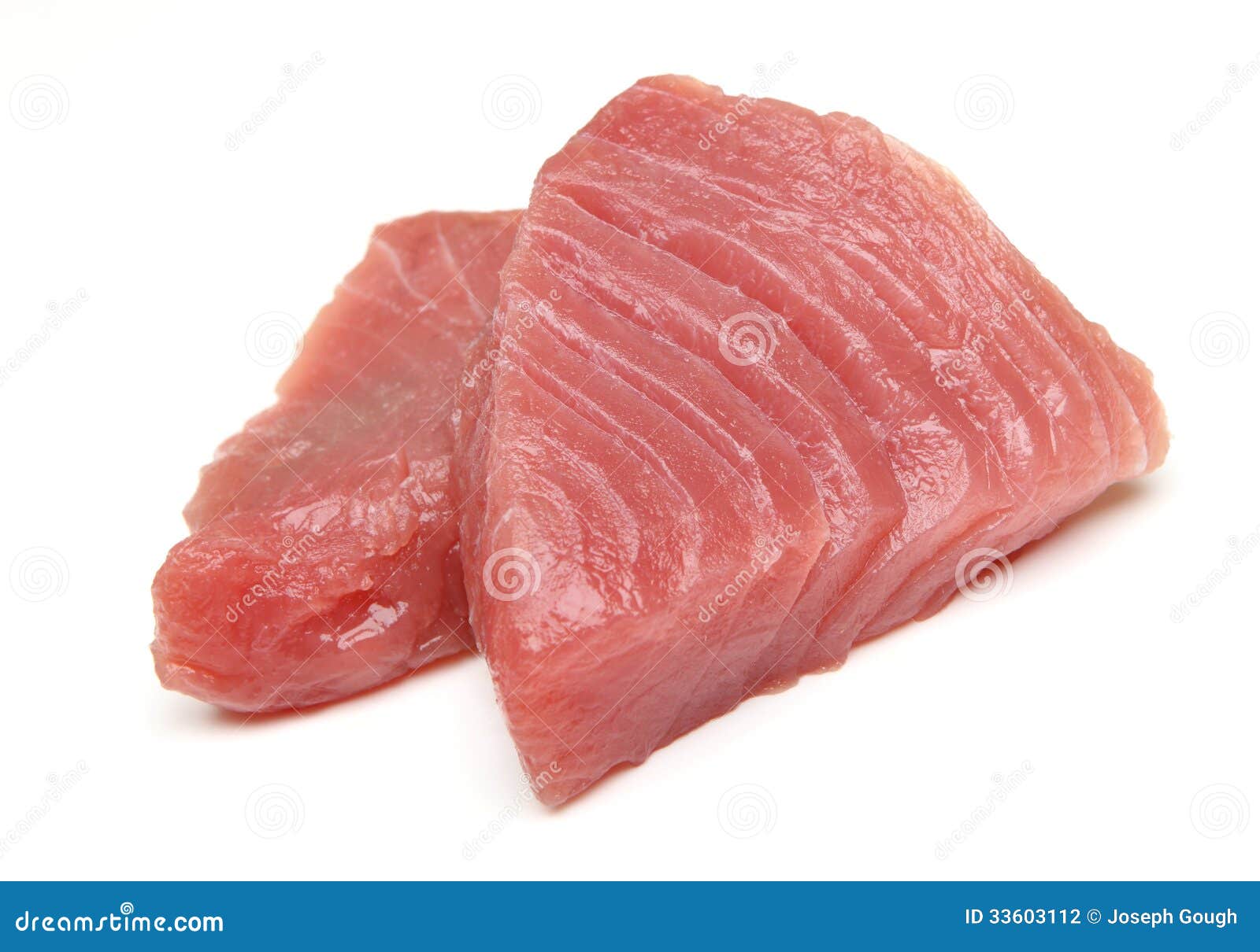 Raw Tuna Fish Steaks stock photo. Image of sliced, nutrition 33603112