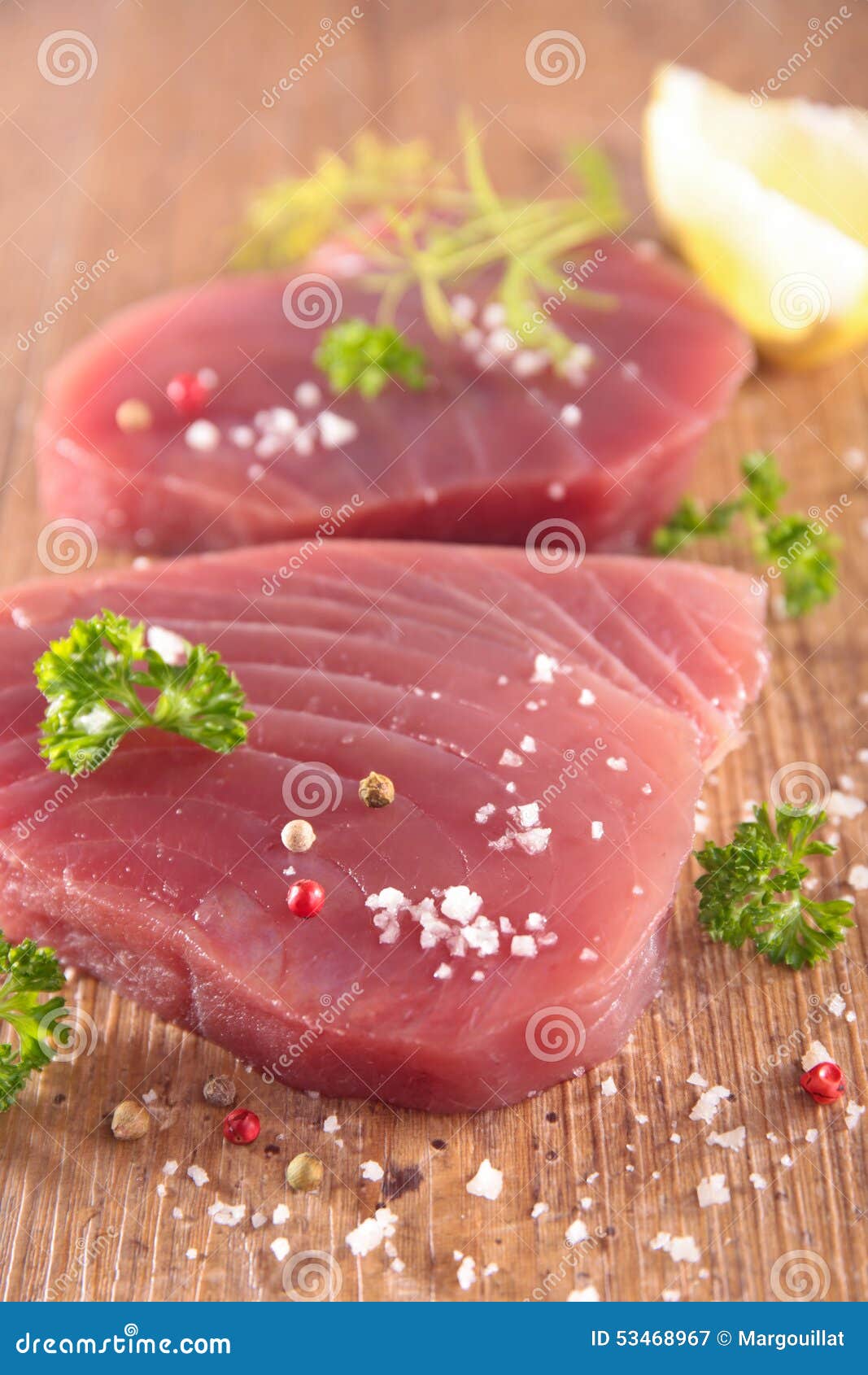 Raw tuna fish stock image. Image of cuisine, fillet, tuna 53468967