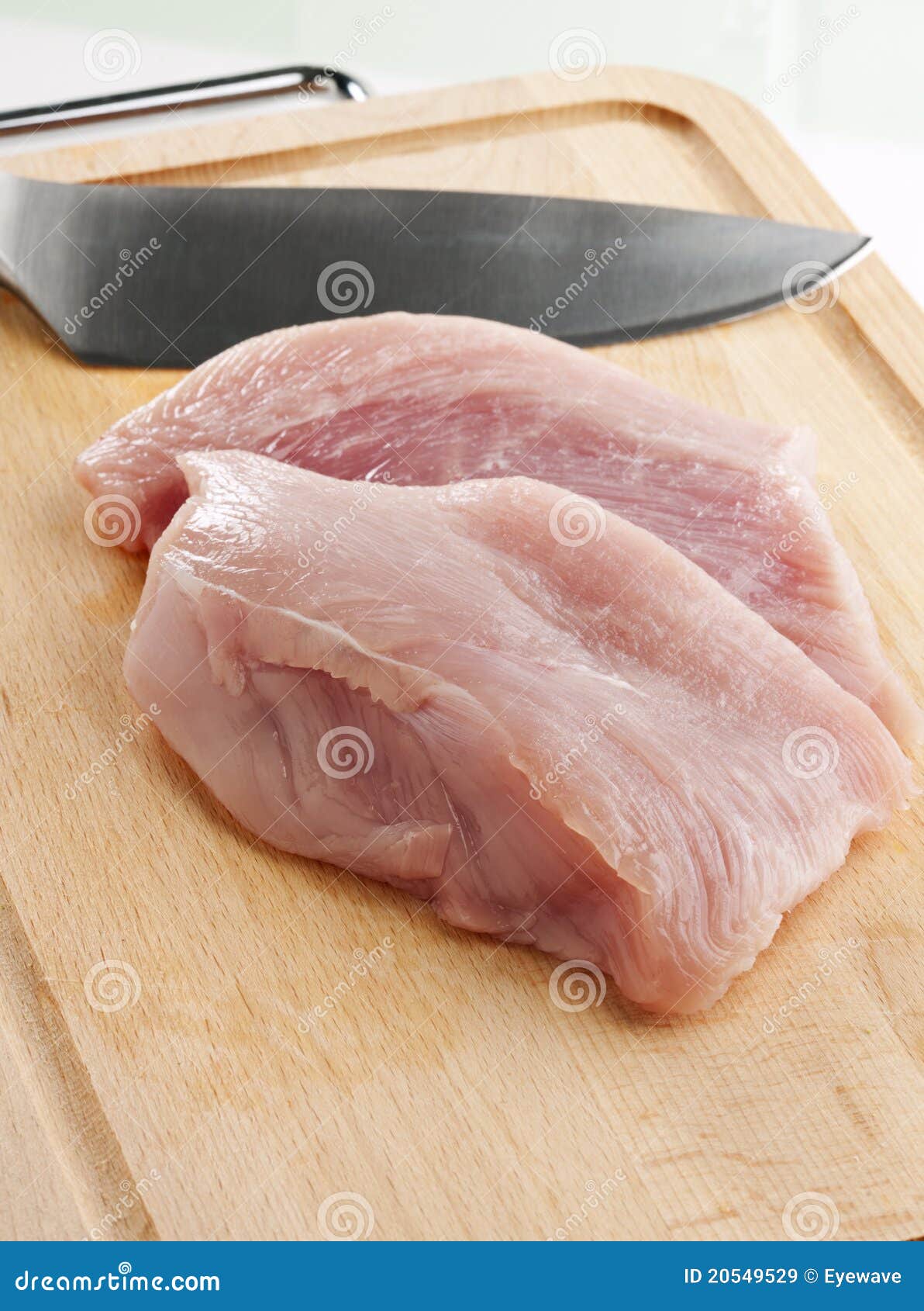 Raw turkey breast stock image. Image of food, meat, escalope 20549529