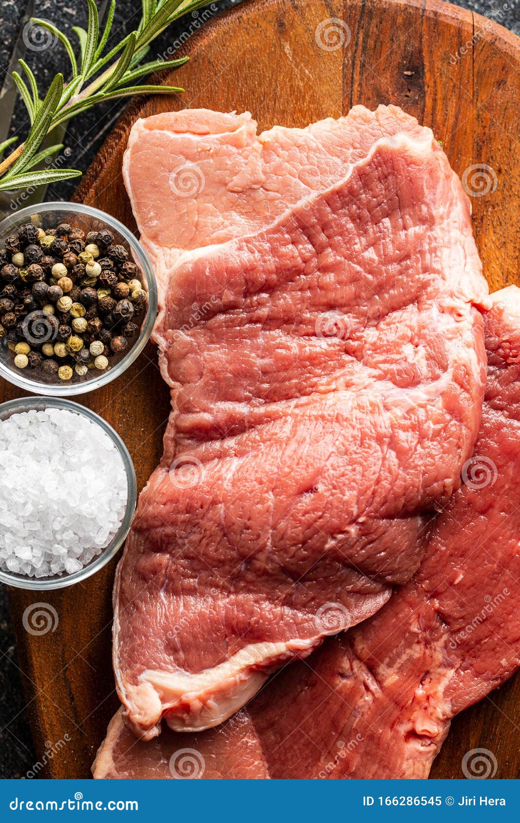 Raw Veal Schnitzel. Raw Meat Stock Image Image of beefsteak, butcher 166286545