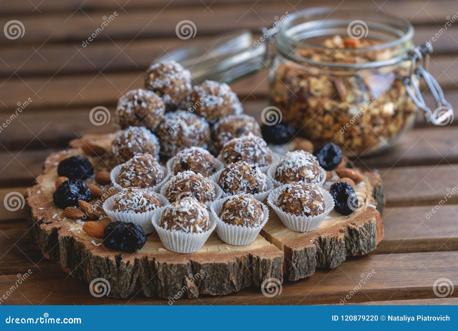 Raw Vegan Candies C with Dried Fruit and Coconut. Selective Focus Stock Photo Image of fruit