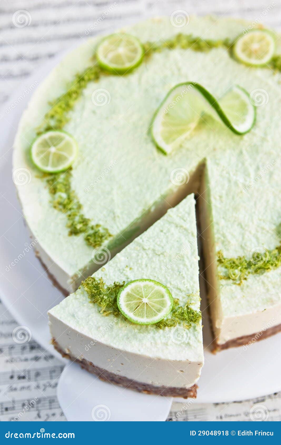 Raw vegan lime cheesecake stock photo. Image of vegan 29048918