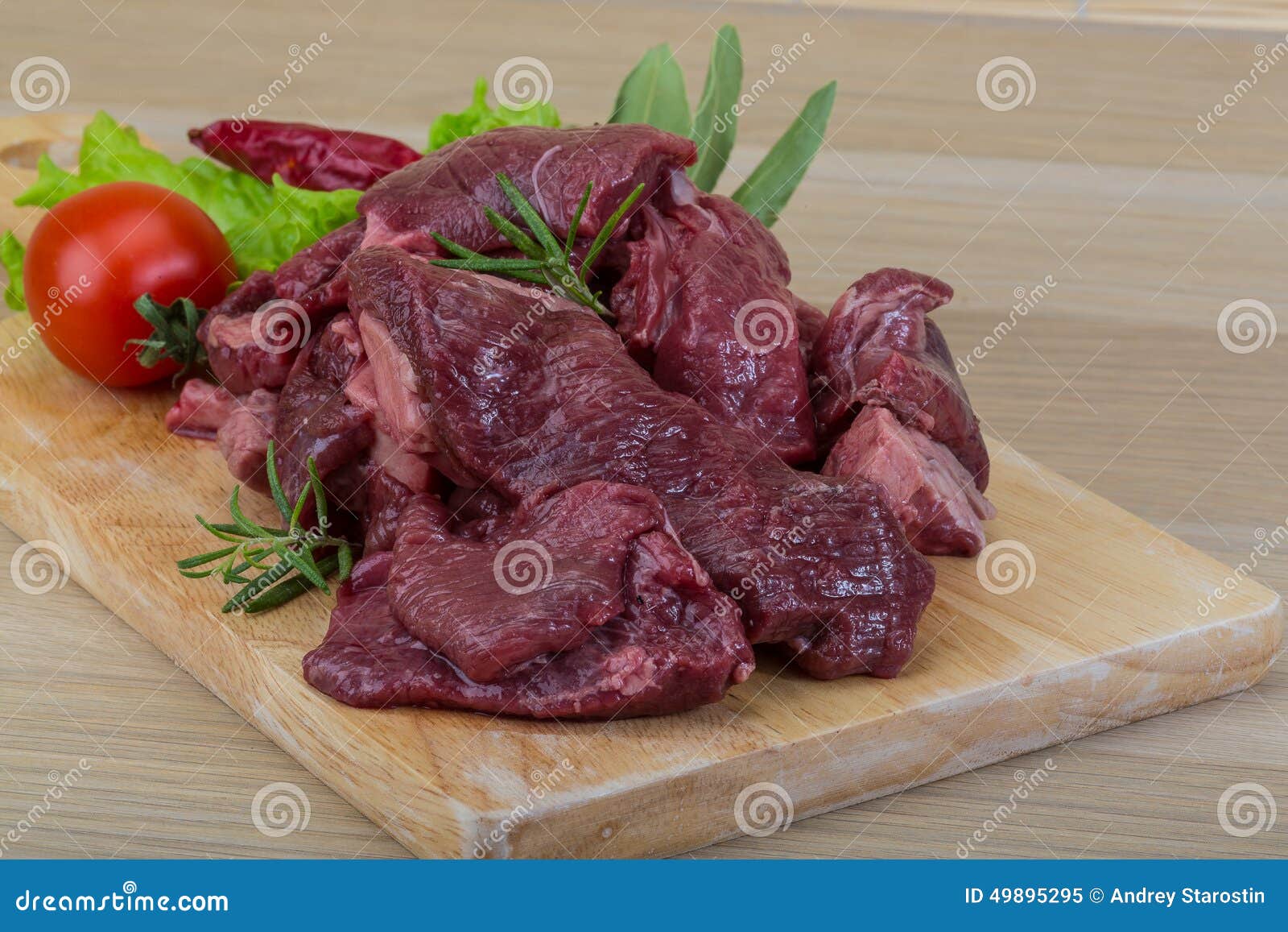 Raw venison stock image. Image of deer, pink, steak, nutrition 49895295