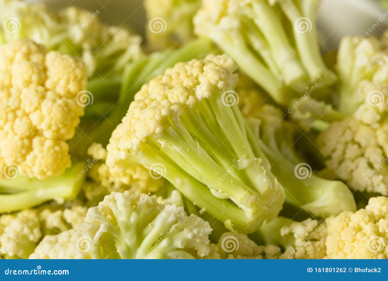 Raw White Baby Cauliflower Florets Stock Photo Image of antioxidant